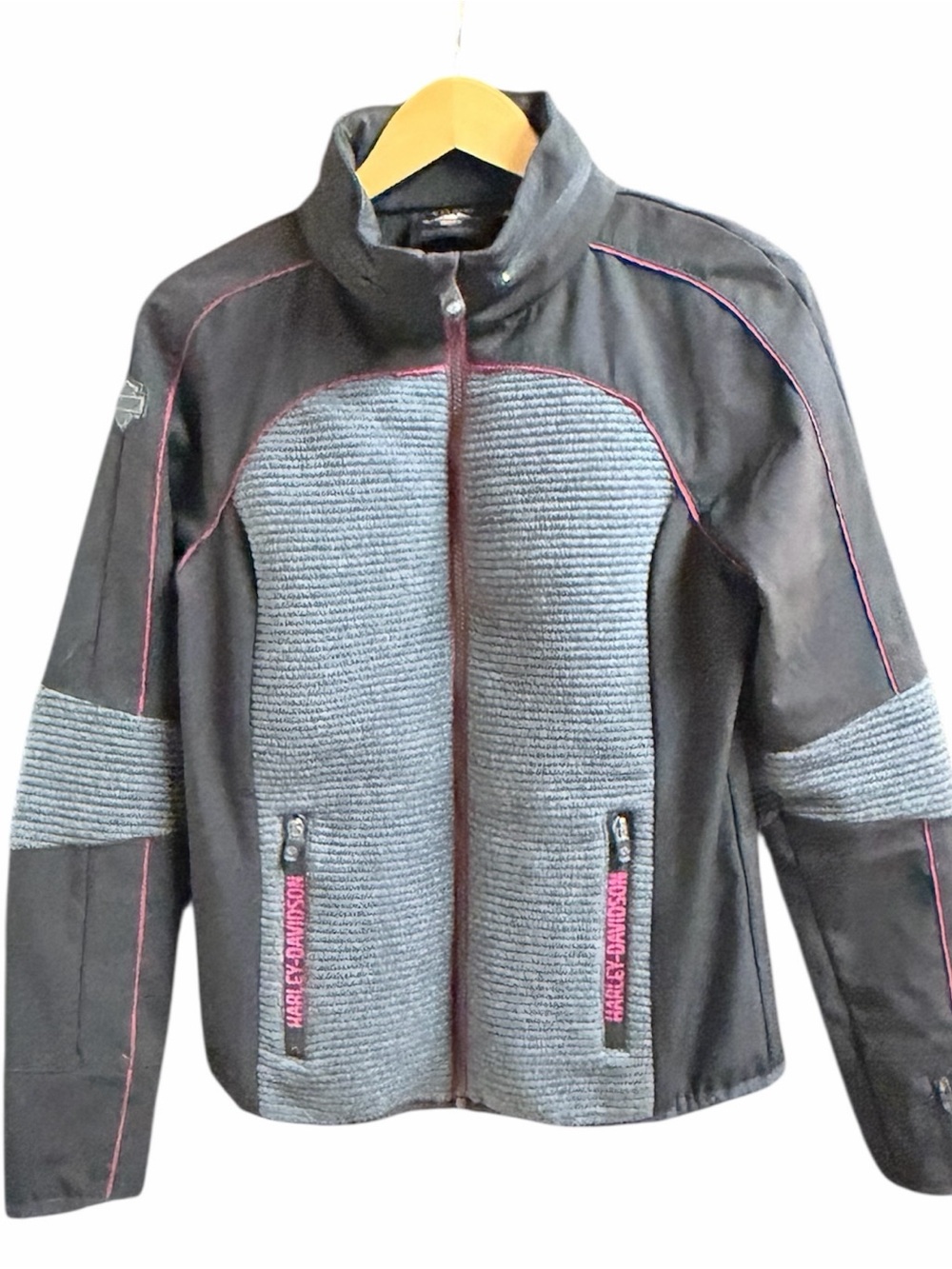 Women's Harley-Davidson
Mixed Media Textured Knit
Biker Jacket